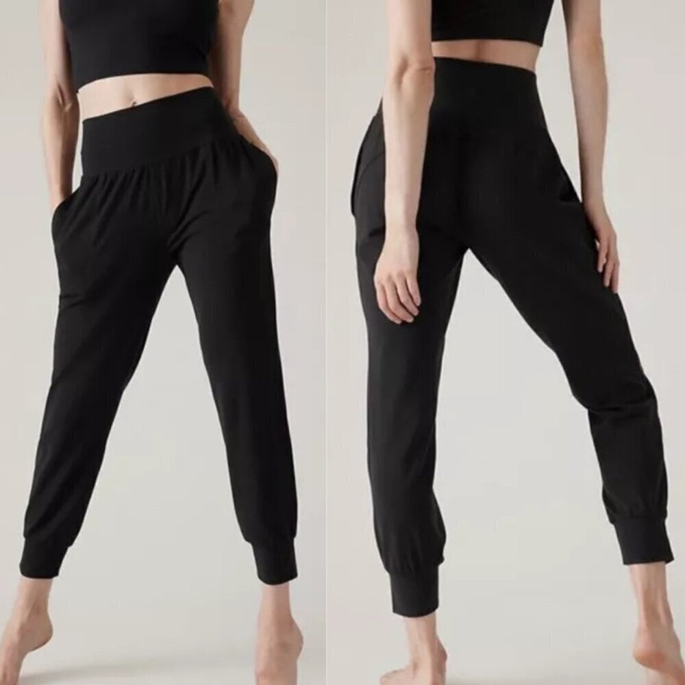 Athleta Black Salutation High Rise Jogger Athletic Pants 20623